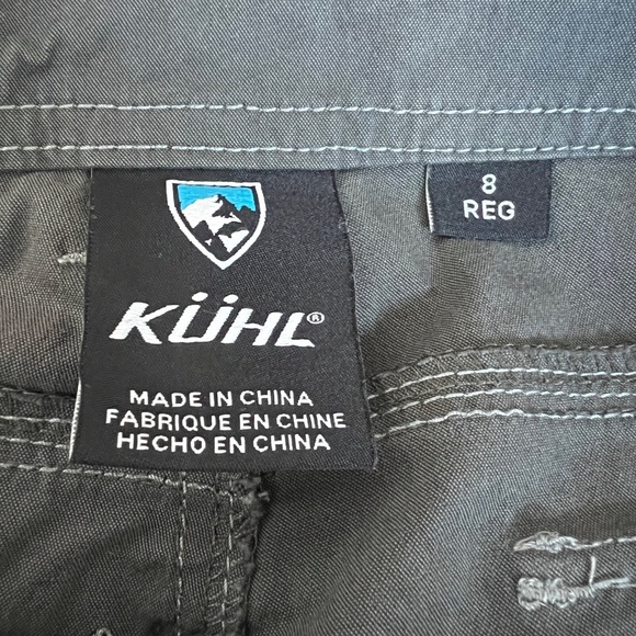Kuhl Pants Sz 8 Reg Roll Up Gray Cargo Low Rise Hiking Cotton Blend Convertible - Picture 10 of 11